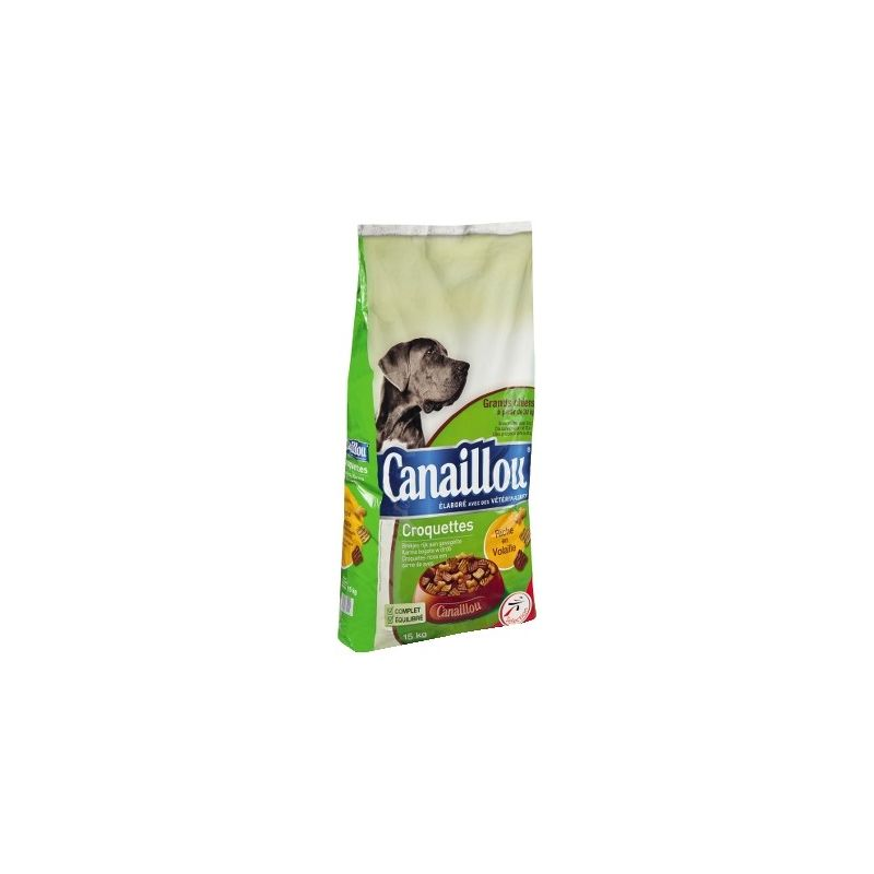 Canaillou Croquettes Riche En Boeuf Pour Grand Chien : Le Sac De 15Kg