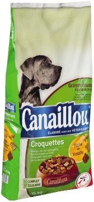 Canaillou Croquettes Riche En Boeuf Pour Grand Chien : Le Sac De 15Kg