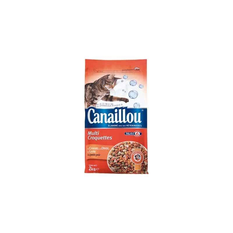 Canaillou Croquettes Pour Chat Adulte Viandes Céréales Et Légumes : Le Sac De 2Kg