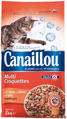 Canaillou Croquettes Pour Chat Adulte Viandes Céréales Et Légumes : Le Sac De 2Kg