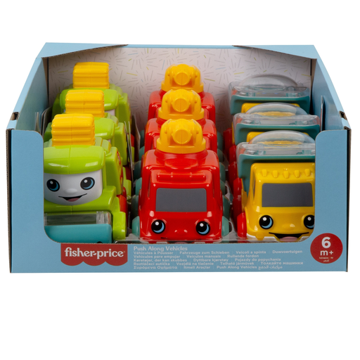 [0194735182640] MATTEL Fisher-Price Push-Along Vehicle Collection Small Cars Set 6 Months