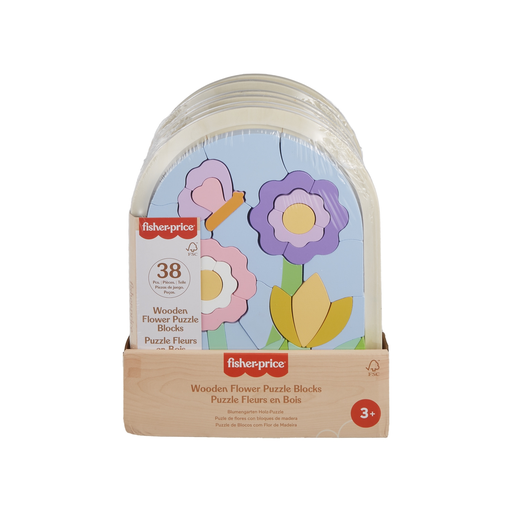 [0194735238507] FISHER-PRICE Puzzle 37 peças madeira Flores HXT97 a caixa