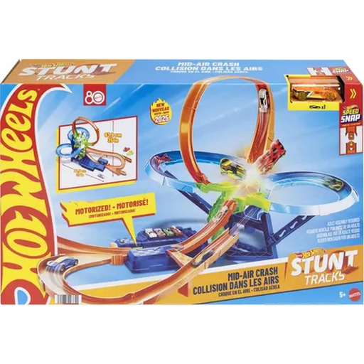 [0194735293841] HOT WHEELS Set Multi Crash con Propulsor Motorizado y Coche, la caja