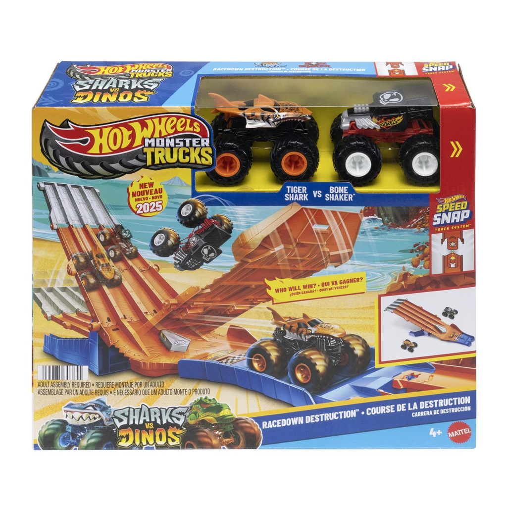 MATTEL Course de la destruction + 2 véhicules le lot