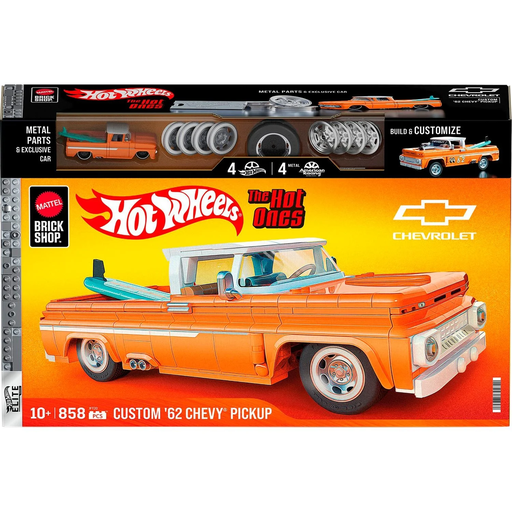 [0194735304820] MATTEL Hw-coffret de construction custom chevy pickup 1962-avec 858 pièces