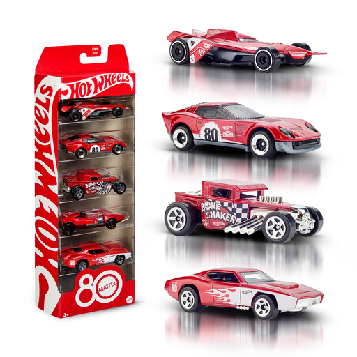 [0194735315789] MATTEL Hot Wheels 5-Car Gift Pack 80th Anniversary