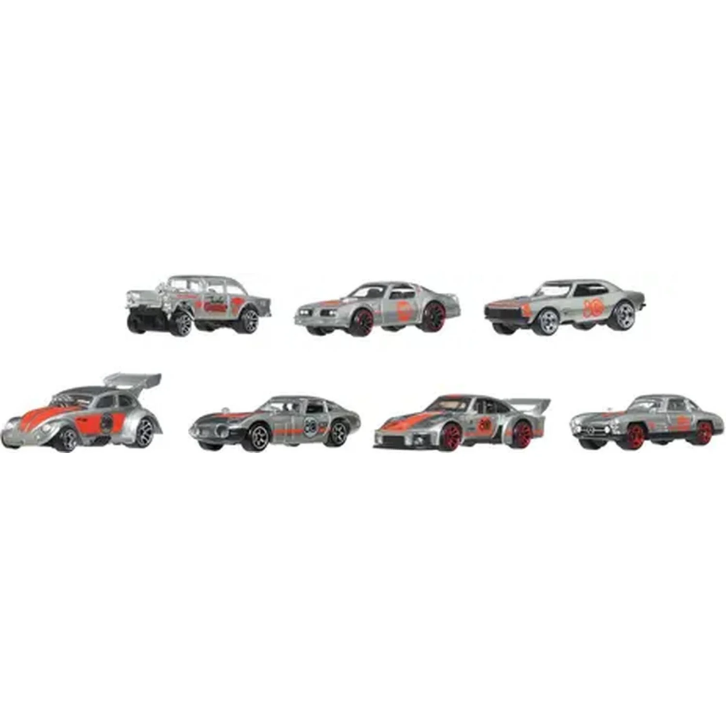 MATTEL Hot Wheels Pack de 7 vehículos 80 años Zamac 1/64