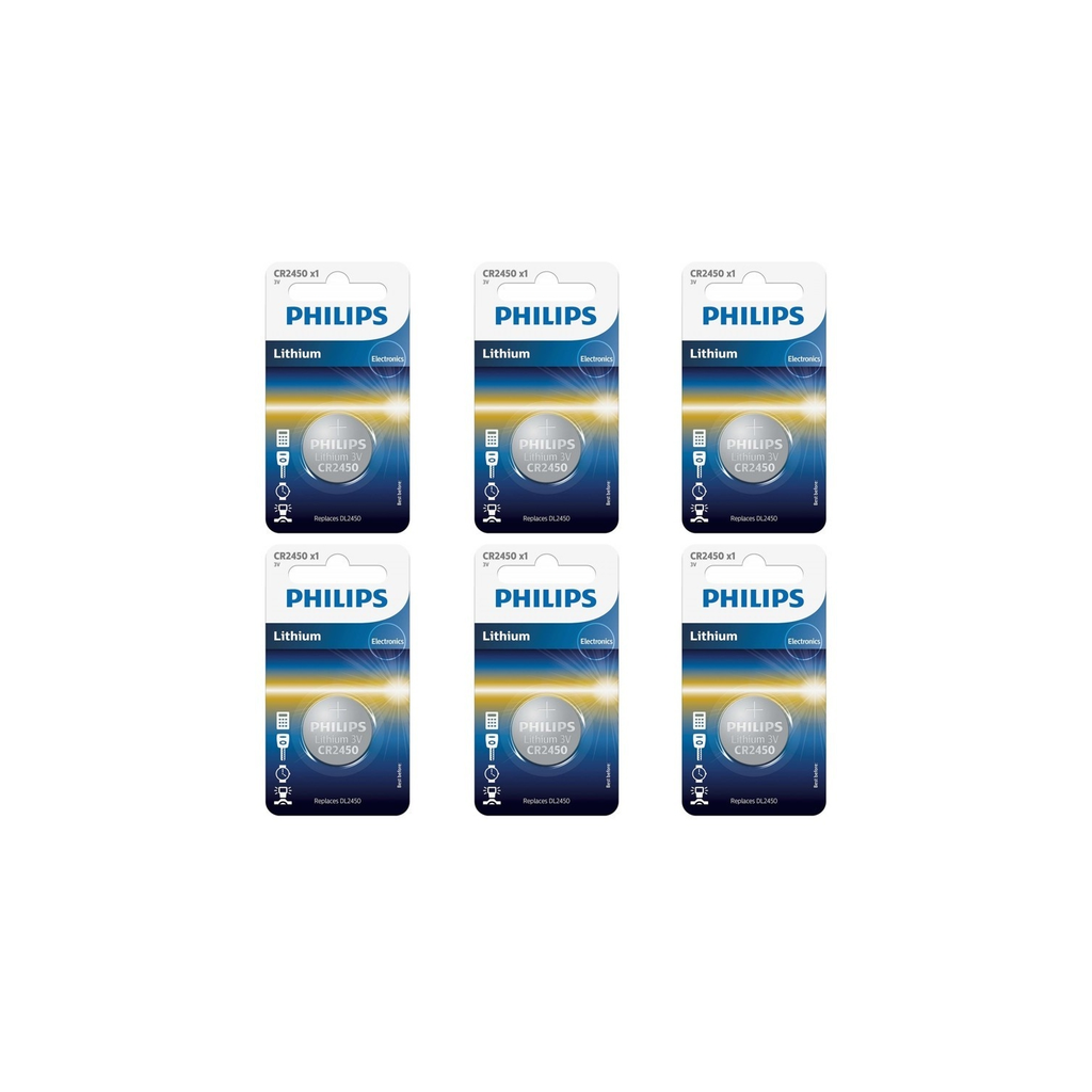PHILIPS CR2450 Batteries 6 pack