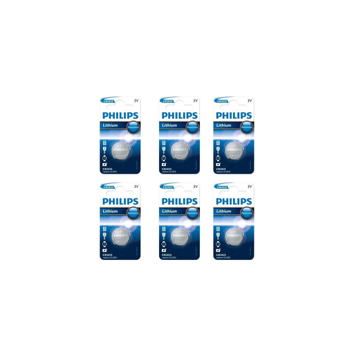 [0658738517897] PHILIPS CR2025 Coin Batteries 6-Pack