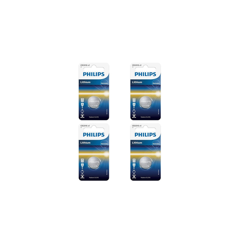 [0658738517965] PHILIPS CR2016 Button Batteries Pack of 4