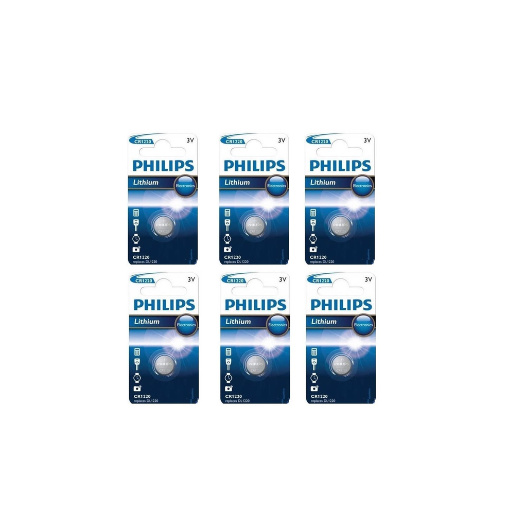 PHILIPS Pilhas CR1220 6 unidades