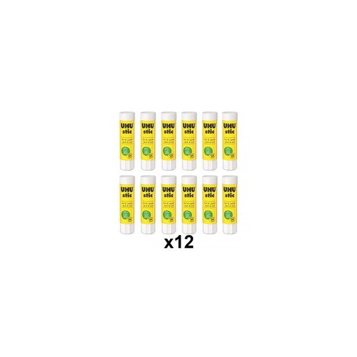 [0801593367439] UHU Bastões de Cola Branca 12 x 8,2 g