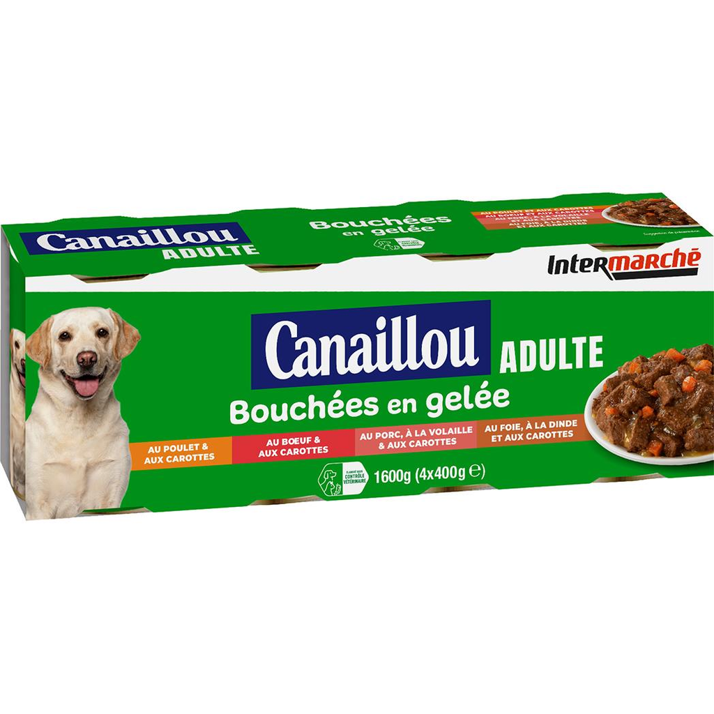 CANAILLOU Chicken and Carrot Jelly Bites for Adult Dogs 4 x 400 g