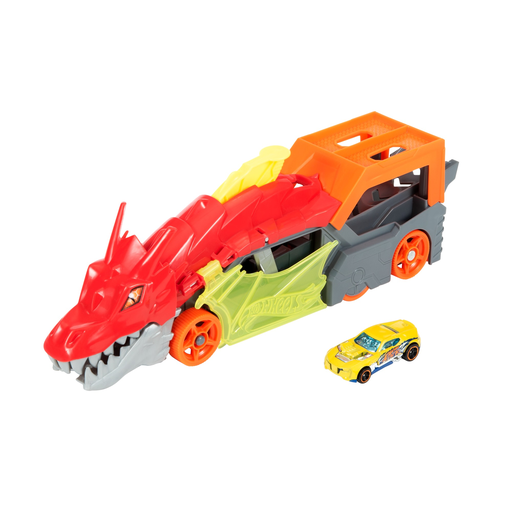 [0887961916386] MATTEL Hot Wheels City Dragon Launch Transporter la boîte