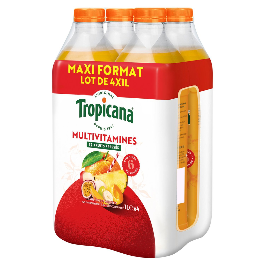 TROPICANA Multivitamin Fruit Juice Pure Juice 4 x 1 L