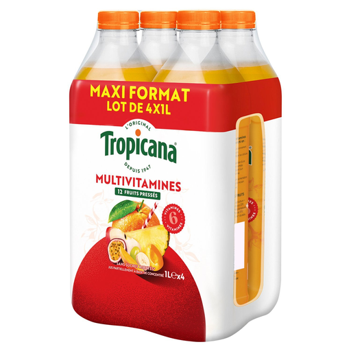 [1210002001663] TROPICANA Multivitamin Fruit Juice Pure Juice 4 x 1 L