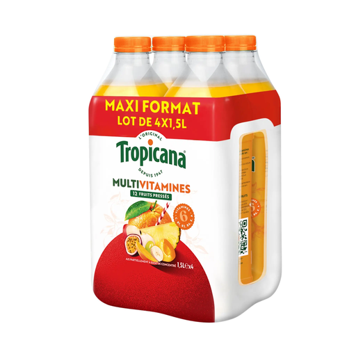 [1210002001670] TROPICANA Puré de sumo multivitaminas 12 frutos 4 x 1,5 L