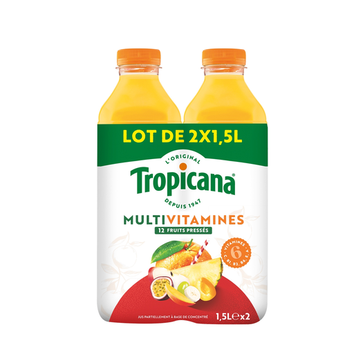 [1210002002684] TROPICANA 12-Fruit Juice from Concentrate Vitamin Enriched 2 x 1.5 L