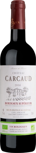 [2000700057319] SUPÉRIEUR Château Carcaud BIO 2018 Bordeaux AOP Tinto 75 cl
