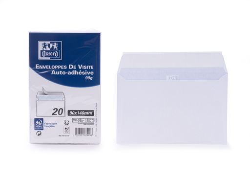 [3020121874493] OXFORD Self-Adhesive Envelopes 9x14cm 20 units