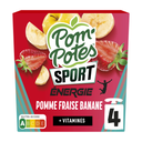 POM'POTES Sport puré de fruta energia maçã morango banana 4 x 90 g