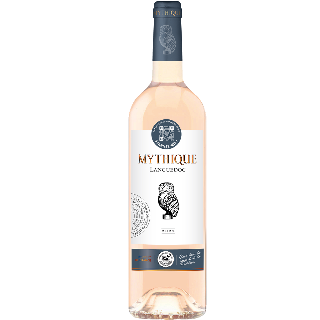 MYTHIQUE Vino Rosado Languedoc AOP 2022, 75 cl