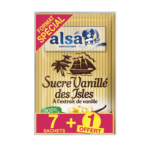 [3027030026500] ALSA Sucre Vanillé des Isles 8 saquetas 60 g