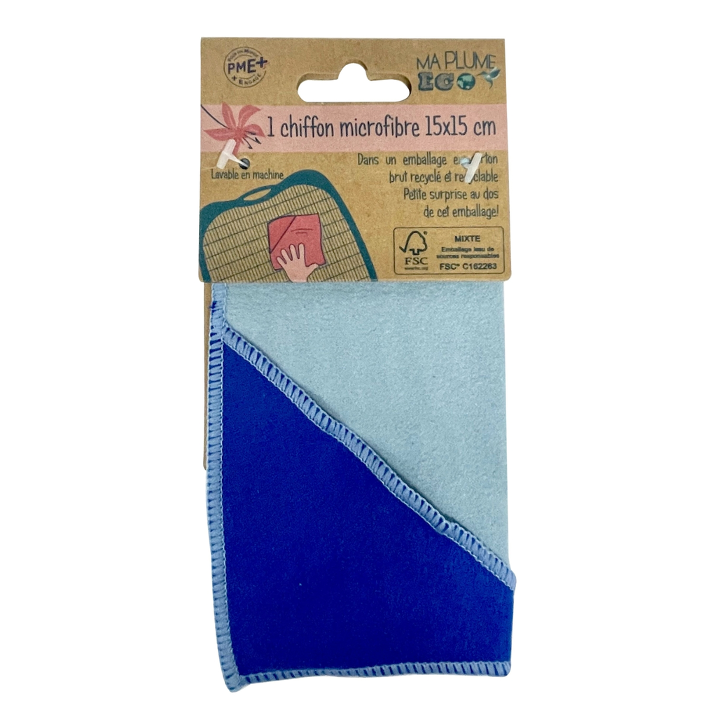 MA PLUME ECO Paño de microfibra con bolsillo de almacenamiento 15cm x 15cm