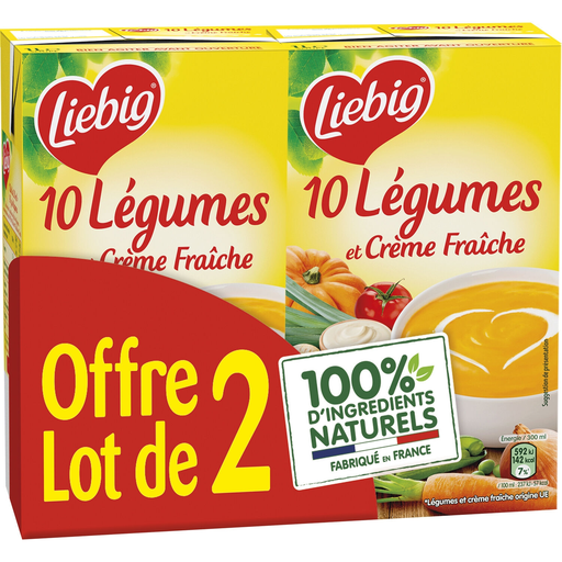 [3036811367824] LIEBIG 10 Vegetable Soup with Cream 2 x 1 L