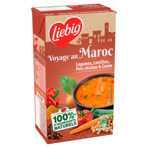[3036815461351] LIEBIG Velvety Soup Voyage au Maroc Vegetables Lentils Chickpeas and Cumin 1 L