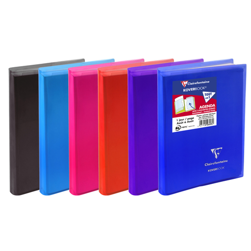 [3037920264530] CLAIREFONTAINE Agenda Escolar Koverbook con solapas 120x170mm