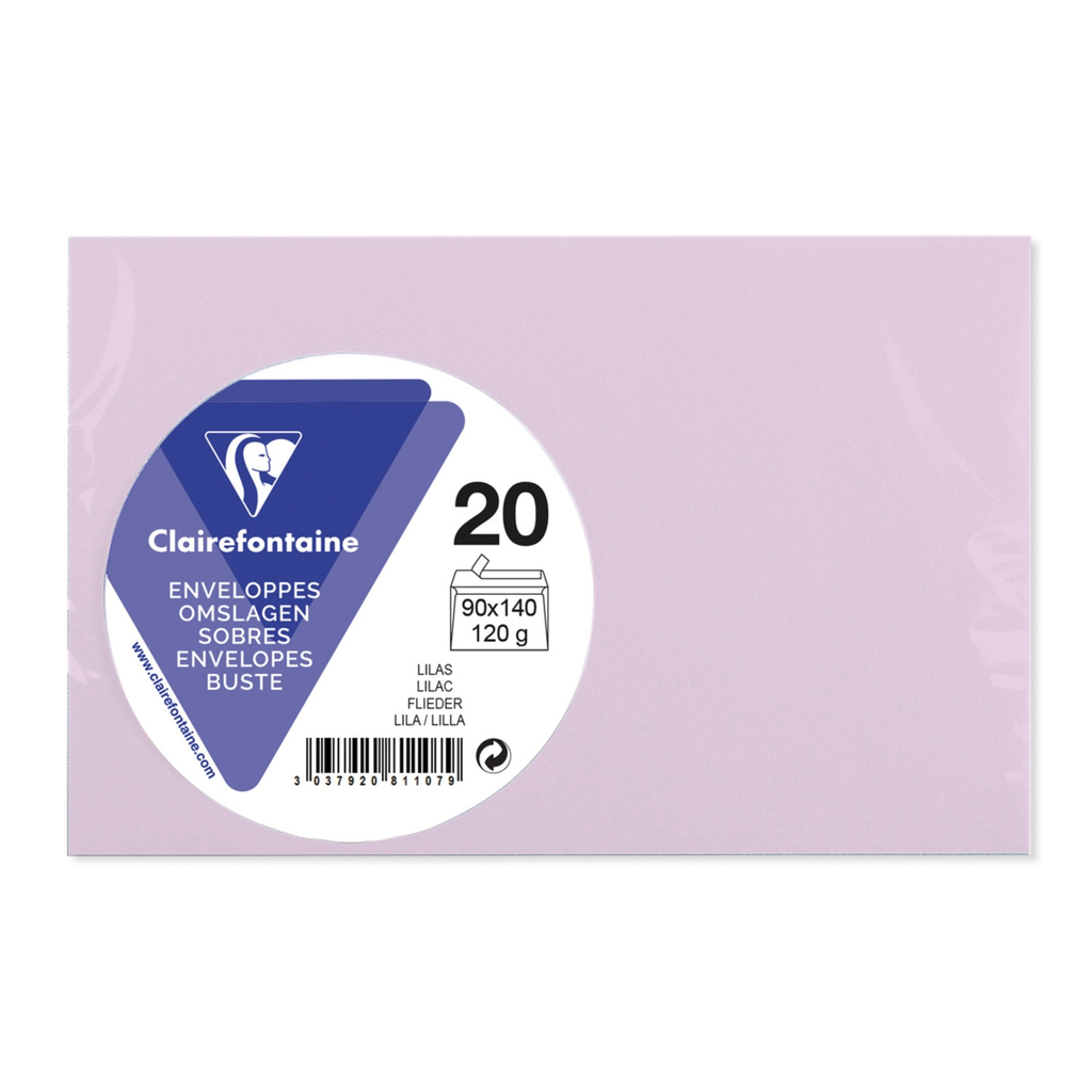 CLAIREFONTAINE Sobre de visita lila 90X140 x20 120 g
