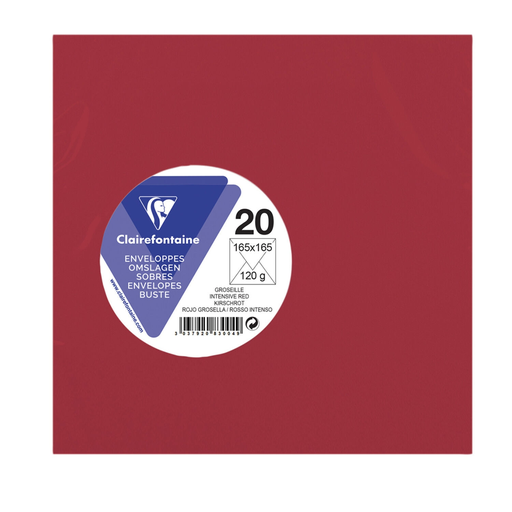 [3037920830049] CLAIREFONTAINE Square Gummed Envelope 165x165mm - pack of 20