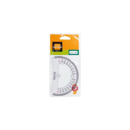 [3250391022229] DOMÉDIA 180° Protractor 12cm transparent