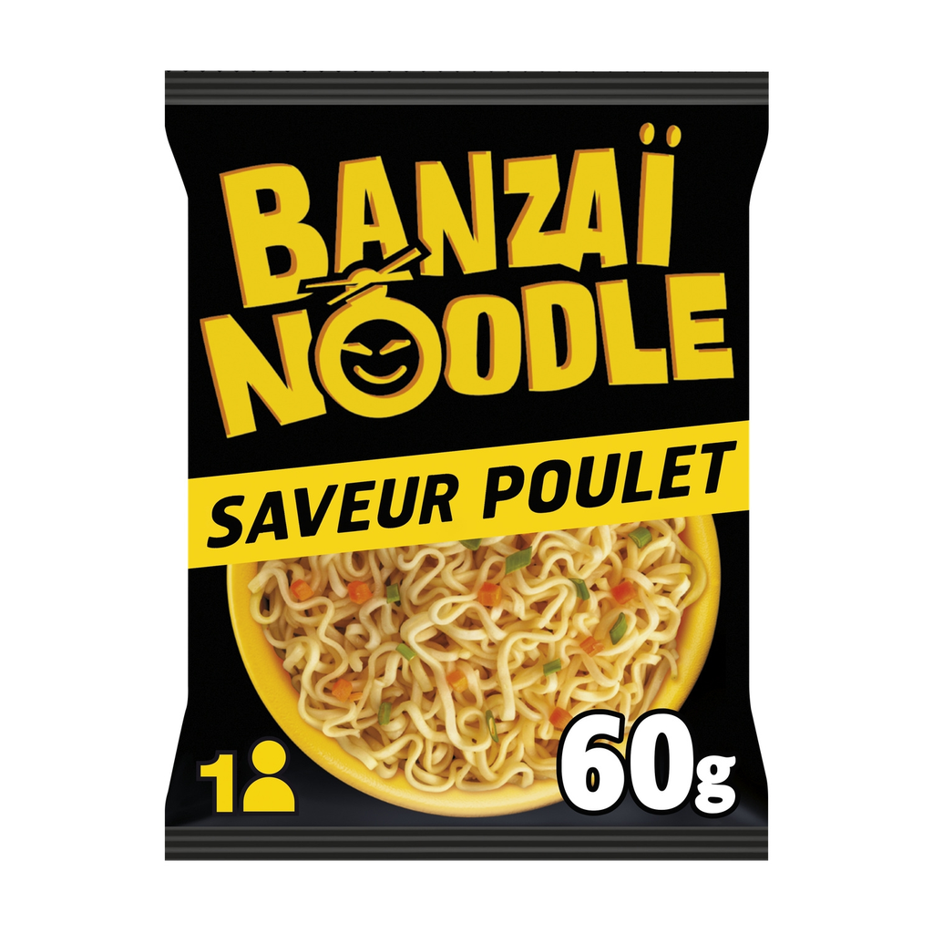 LUSTUCRU Banzaï Noodle Instant Chicken Flavor Noodles 60 g