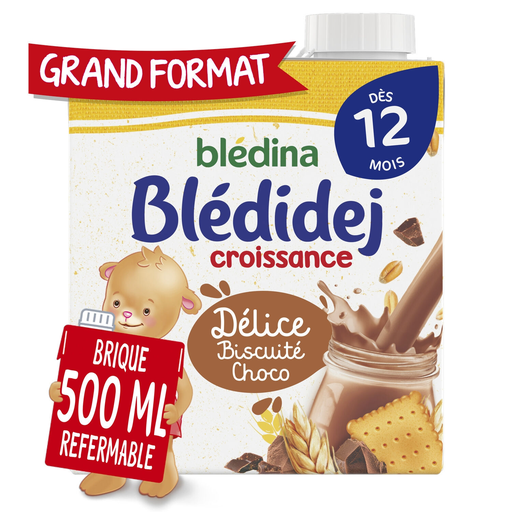[3041091617026] BLEDINA Cereais para bebé Blédidej Sabor Bolacha Choco 500 ml