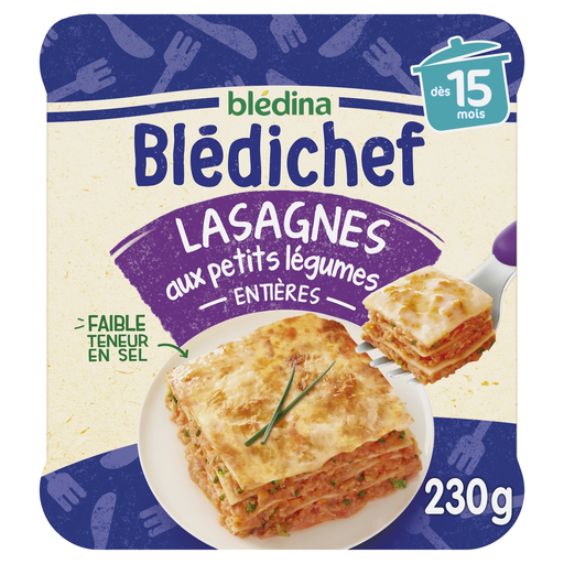 [3041091828583] BLEDINA Blédichef Lasagna with Vegetables 230 g