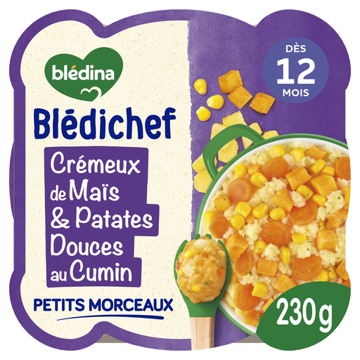 [3041092045163] BLEDINA Bledichef Maïs Patates Douces Cumin 230g
