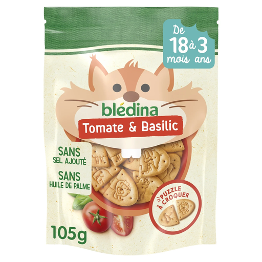 [3041092072169] BLEDINA Croustis À Dévorer Tomate Manjericão 105 g