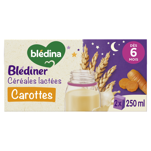 [3041092074866] BLEDINER Céréales lactées carottes 2 x 250 ml