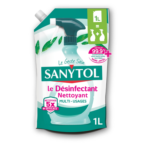 [3045206314015] SANYTOL Multi-Purpose Disinfectant Cleaner Refill Eucalyptus 1 L