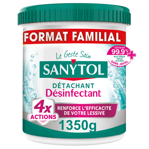 [3045206382960] SANYTOL Disinfectant Stain Remover Powder 4 Actions 1350 g