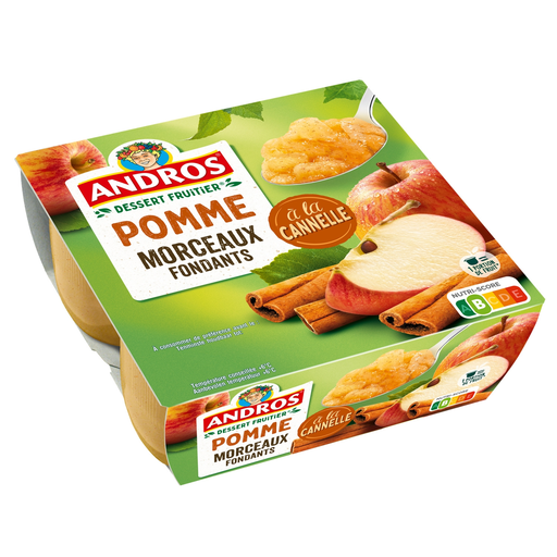 [3045320088311] ANDROS Fruit Dessert Apple Cinnamon 4 pots of 100 g