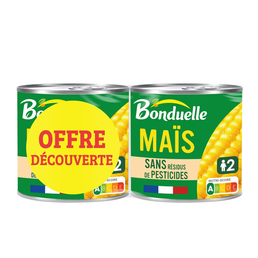 [3083681102345] BONDUELLE Maïs sans résidu de pesticides 2 x 285 g