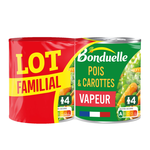 [3083681130966] BONDUELLE Petits Pois et Carottes Extra Fondants 1060 g