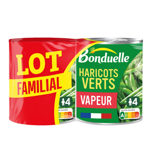 [3083681131956] BONDUELLE Extra-Crunchy Steamed Green Beans, 2-pack of 440g cans