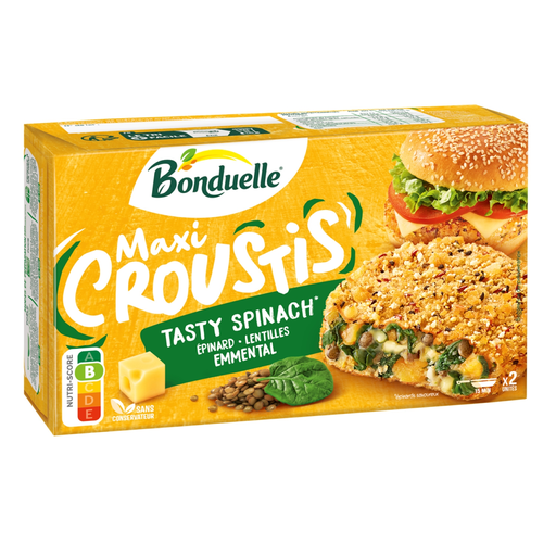 [3083681175011] BONDUELLE Maxi croustis spinach lentil emmental 240 g
