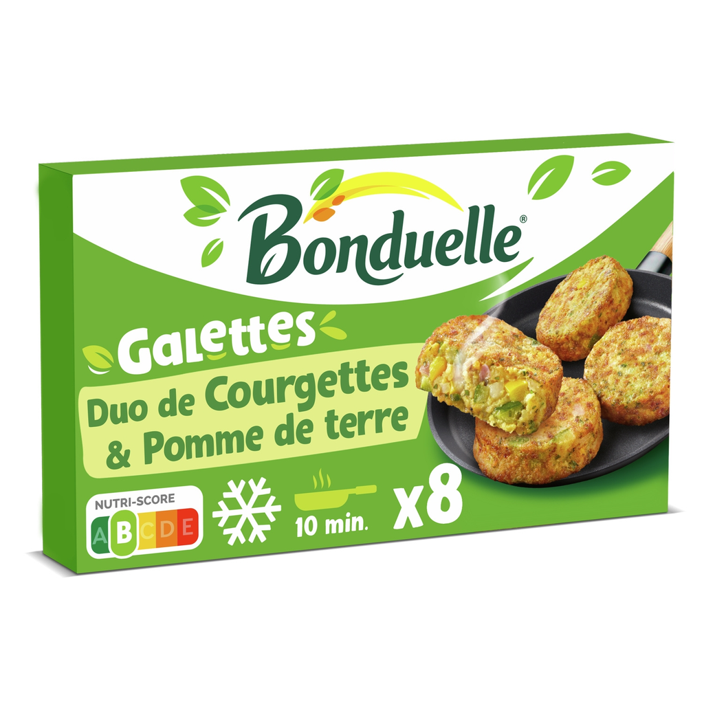 BONDUELLE Galetes de curgete e batata para frigideira 300 g