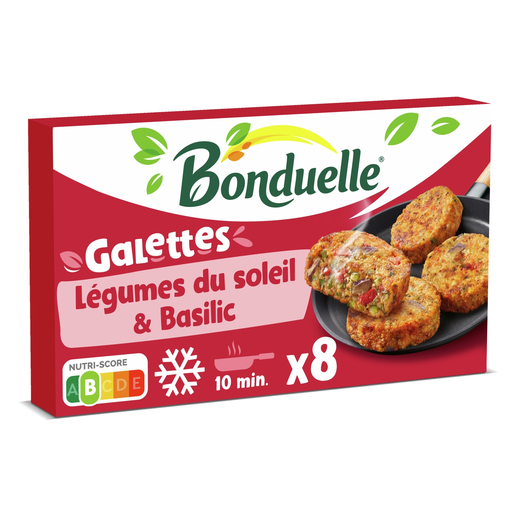 [3083681177992] BONDUELLE Galettes de legumes do sol e manjericão 8