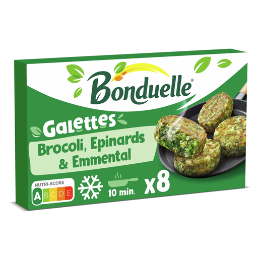 [3083681178050] BONDUELLE Galettes à poêler brocoli épinard emmental 8